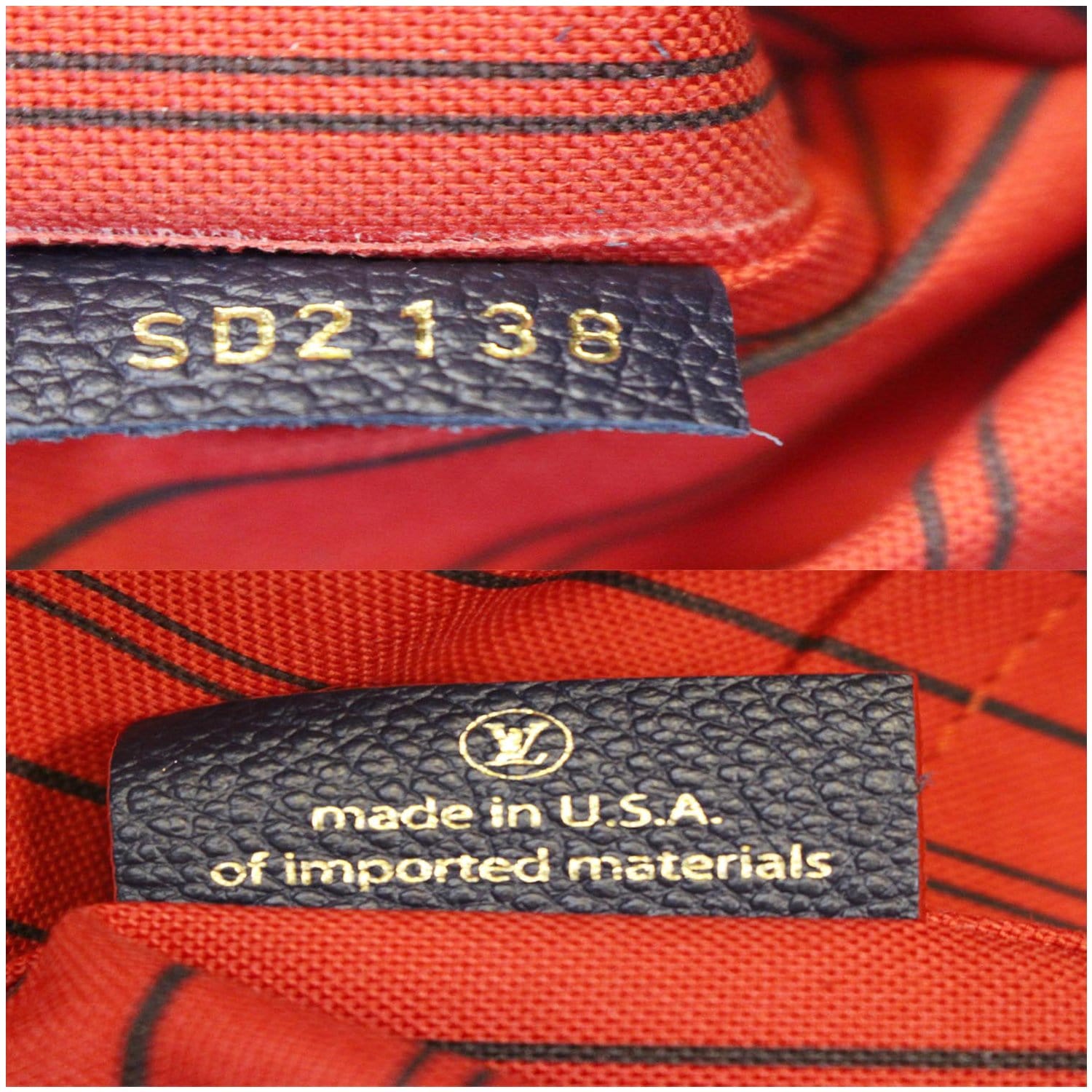 Louis Vuitton Hobo Shoulder Bag Melie Monogram Empreinte Navy Marine Rouge
