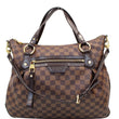 LOUIS VUITTON Evora MM Damier Ebene Tote Shoulder Bag Brown