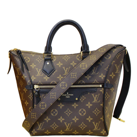 LOUIS VUITTON Tournelle PM Monogram Canvas Shoulder Handbag Black