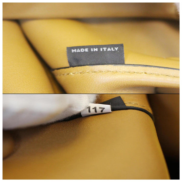 Prada Tote Bag Calfskin Buckle Tote Bag Yellow City -  inside logo