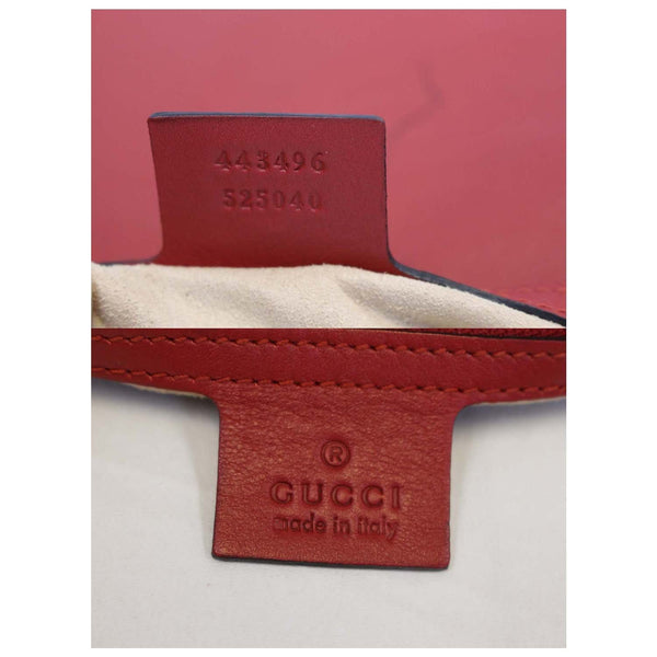GUCCI GG Marmont Matelasse Red Leather Shoulder Bag-US