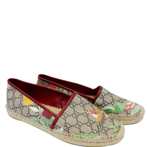 GUCCI GG Blooms Supreme Espadrille Flats Size 42