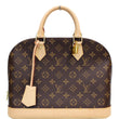 LOUIS VUITTON Alma PM Monogram Canvas Satchel Bag Brown
