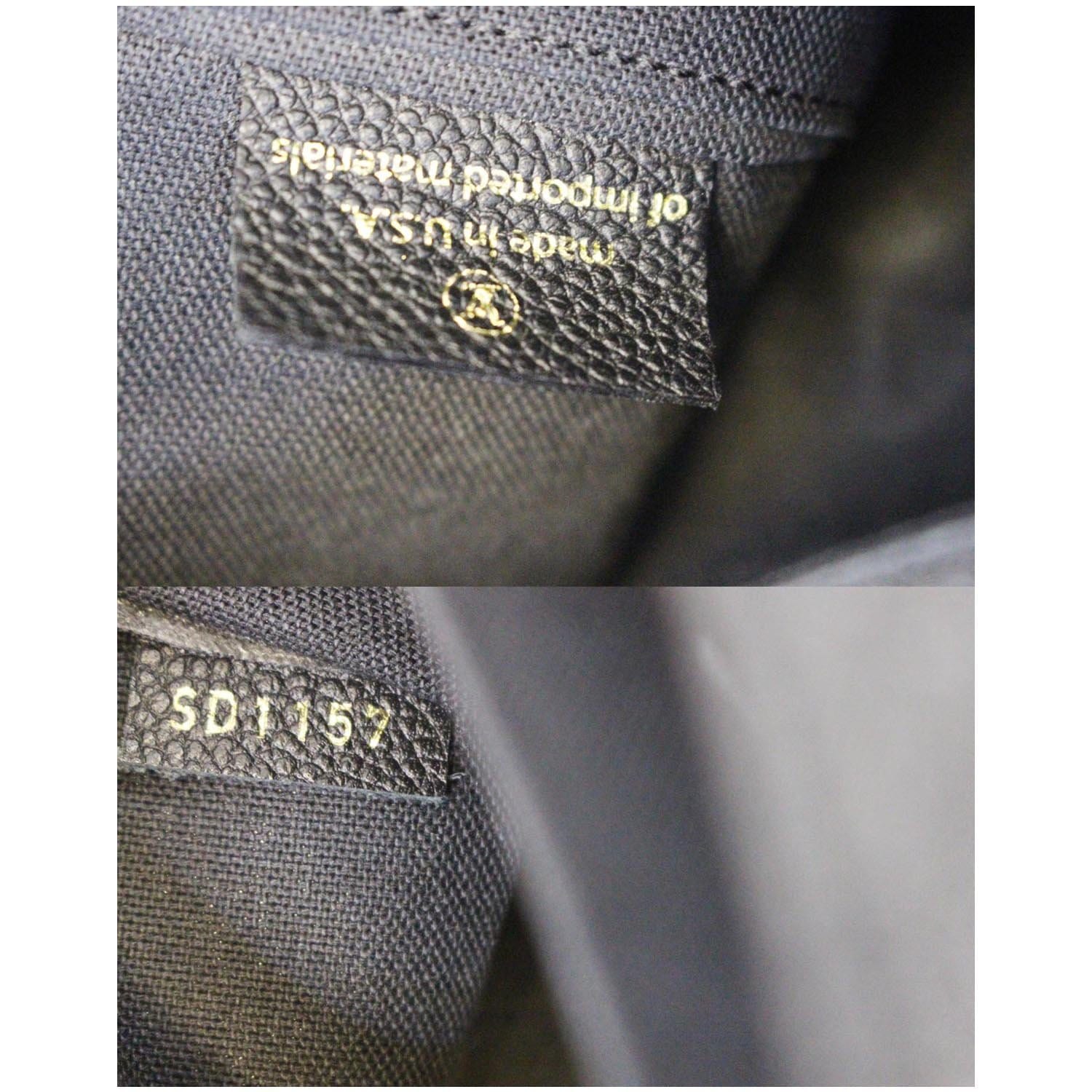 LOUIS VUITTON Pochette Felicie Empreinte Leather Crossbody Bag Black-US
