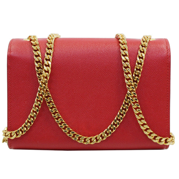 YVES SAINT LAURENT Kate Small Grain De Poudre Crossbody Bag Red