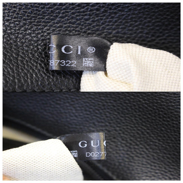 Gucci Leather Print Backpack Bag Black - gucci tag 