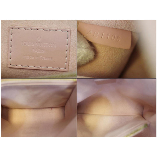 LOUIS VUITTON Caissa Chain Damier Ebene Clutch Shoulder Bag Rose Ballerine