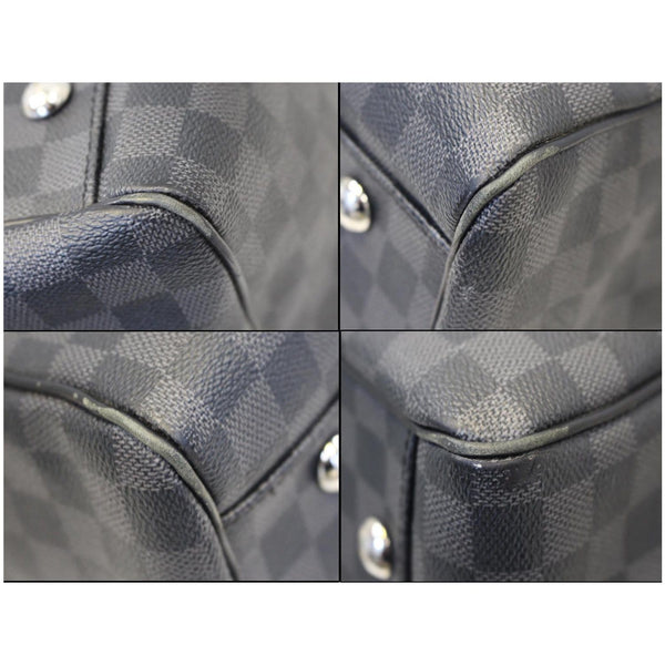 LOUIS VUITTON Roadster Damier Graphite Travel Bag Black