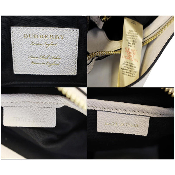 BURBERRY Helmsley House Check Grained Leather Crossbody Bag-US