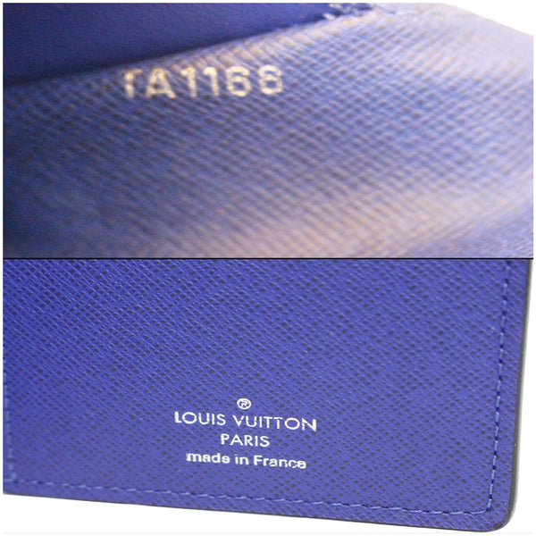 LOUIS VUITTON Brazza Taiga Leather Bifold Wallet Blue-US