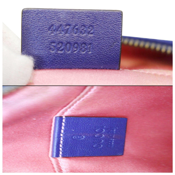 GUCCI GG Marmont Velvet Small Crossbody Bag Blue