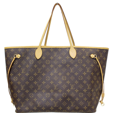 LOUIS VUITTON Neverfull GM Monogram Canvas Tote Shoulder Bag Brown