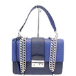 Prada Saffiano Leather Shoulder Bag in Blue - with chains