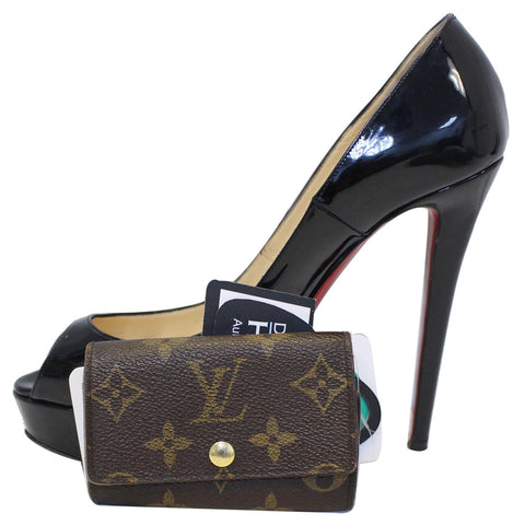 LOUIS VUITTON Monogram Canvas 6 Key Holder Brown