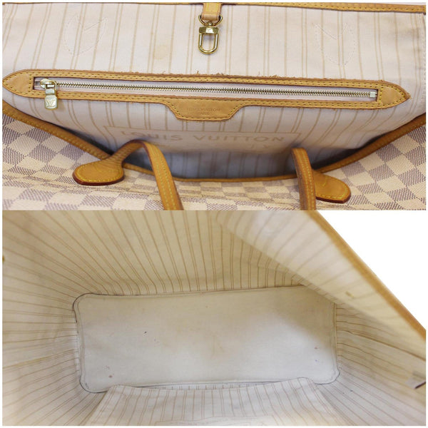 Louis Vuitton Neverfull GM Damier Azur Tote Bag - inside look