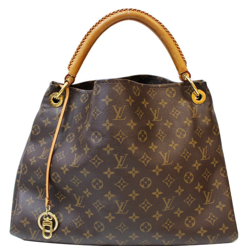 LOUIS VUITTON Artsy MM Monogram Canvas Shoulder Bag Brown