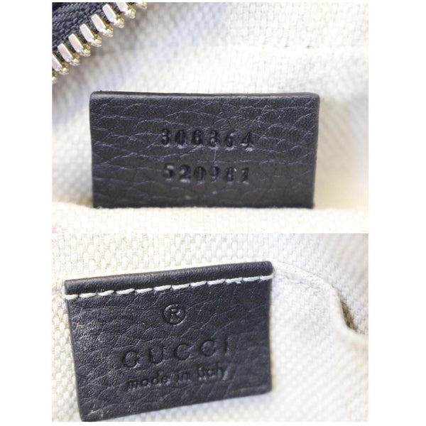 GUCCI Soho Disco Pebbled Leather Small Crossbody Bag Black