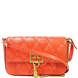 GIVENCHY GV3 Mini Quilted Leather Crossbody Bag Orange DD7110