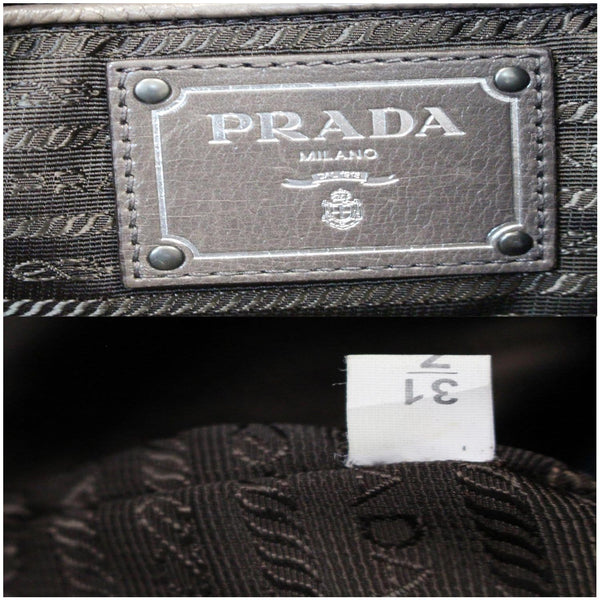 Prada Vitello Daino Leather Large Tote Bag Brown