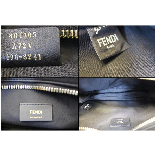 Fendi Upside Down Leather Belt Bag in Black logo view