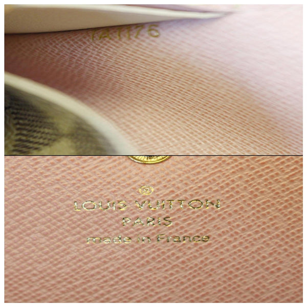LOUIS VUITTON Emilie Damier Azur Wallet Rose Ballerine-US