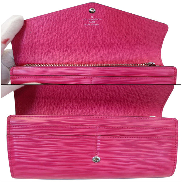 Louis Vuitton Sarah Epi Leather Wallet in Pink - full view wallet