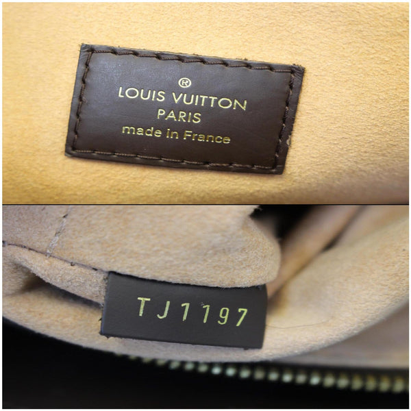 Louis Vuitton Damier Ebene Kensington Bowling Handbag - Lv logo