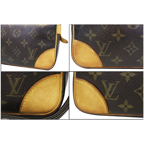 LOUIS VUITTON Marly Dragonne PM Monogram Canvas Clutch Bag Brown
