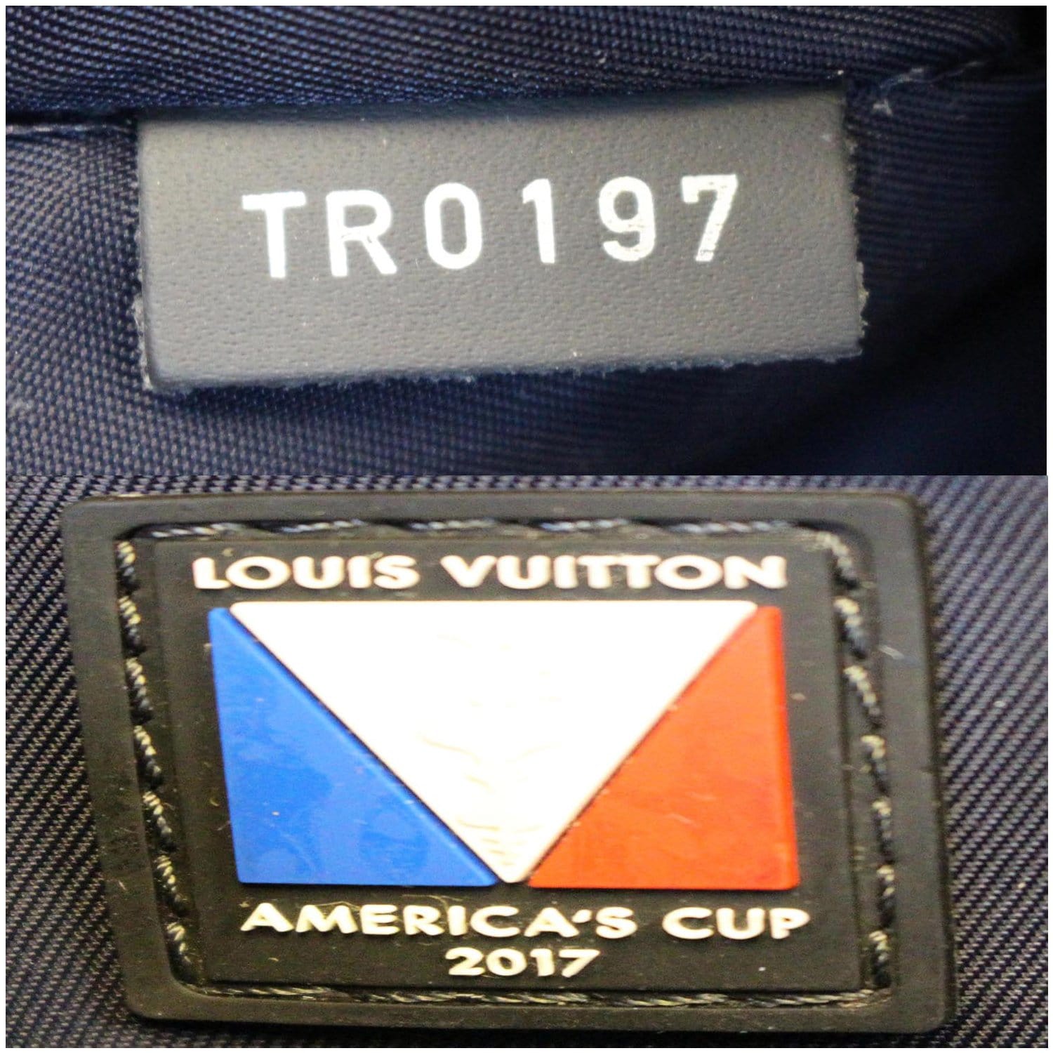 LOUIS VUITTON Damier Azur Latitude America's Cup Apollo Backpack Yellow  1251569