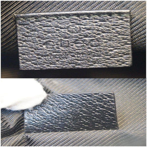 GUCCI Abbey D-Ring Ebony G Canvas Pochette Bag Black 145750