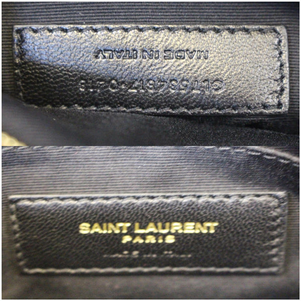 YVES SAINT LAURENT Chevron Lou Leather Belt Bag Burgundy
