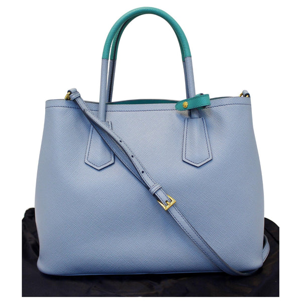 PRADA Lux Saffiano Leather Tote Shoulder Bag Blue-US