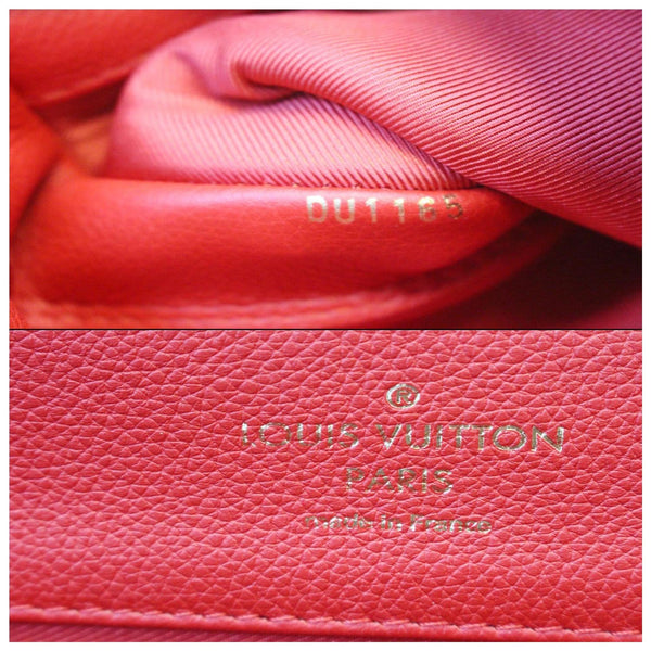 Louis Vuitton Lockme PM Leather Shoulder Bag Rouge - inside view