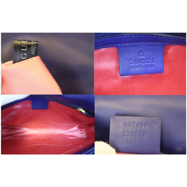 GUCCI GG Marmont Velvet Medium Shoulder Bag Blue 443496-US