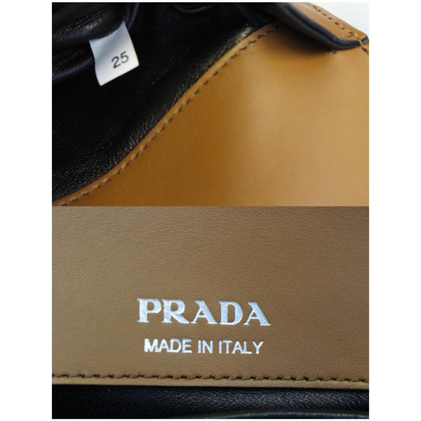 PRADA Sidonie Calf Leather Shoulder Bag Brown/Black 1BD168