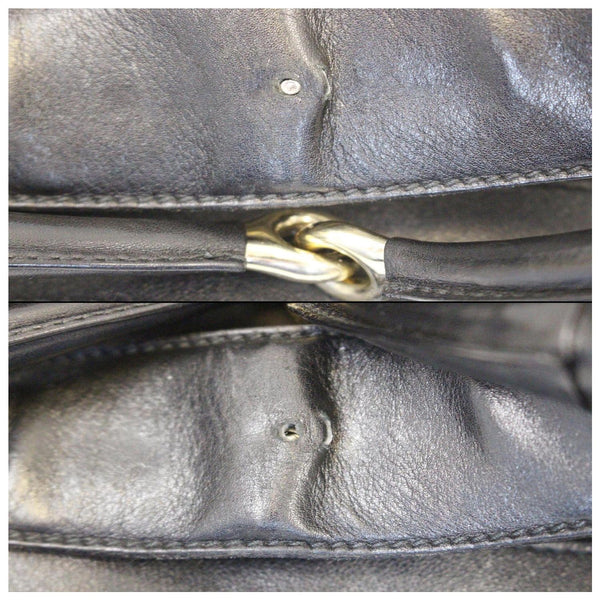 Gucci Hobo Bag Horsebit Large Black Leather - zip