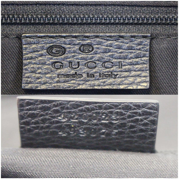 GUCCI Dome Leather Crossbody Bag Black 420023