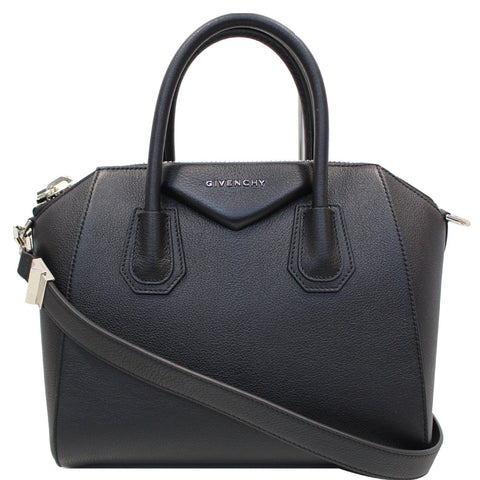 GIVENCHY Antigona Small Leather Shoulder Bag Black