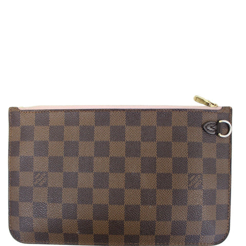 LOUIS VUITTON Pochette Wristlet Pouch Damier Ebene Neverfull MM/GM Brown