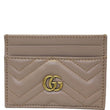GUCCI GG Marmont Leather Card Case Taupe 443127-US