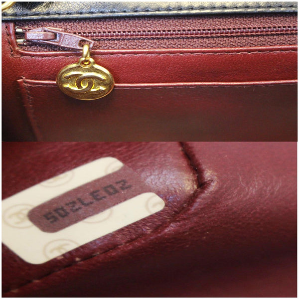 CHANEL Diana Flap Bag Quilted Lambskin Shoulder Bag Black Vintage-US