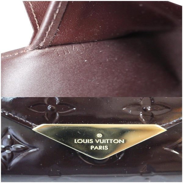 LOUIS VUITTON Mira Monogram Vernis Shoulder Chain Wallet Amarante