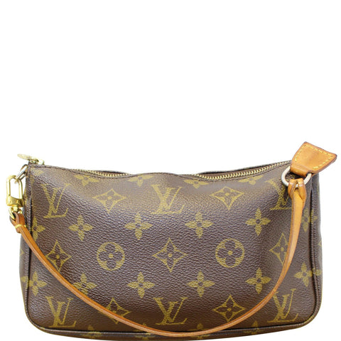 LOUIS VUITTON Pochette Accessoires Monogram Canvas Pouch Bag Brown