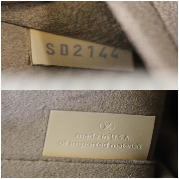 Louis Vuitton Alma Epi Leather Bag - Serial Tag