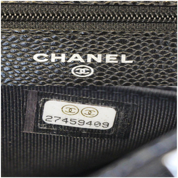 CHANEL Wallet on Chain WOC Caviar Leather Crossbody Bag Black