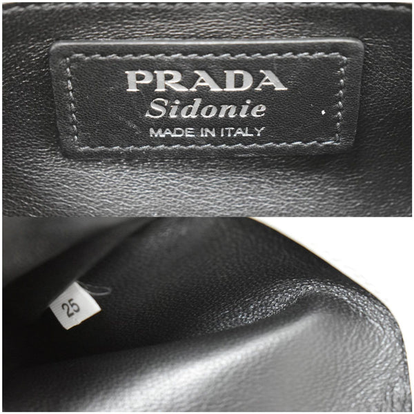 PRADA City Sidonie Small Leather Crossbody Bag Black/White - Last Call