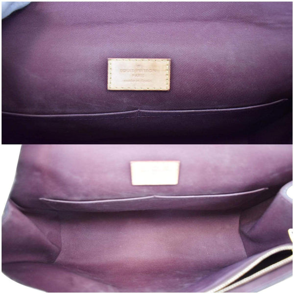 Louis Vuitton Cluny MM Monogram Canvas Shoulder Bag - purple interior