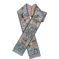 LOUIS VUITTON Lock It Silk Monogram Pattern Bandeau Bleu Glacier