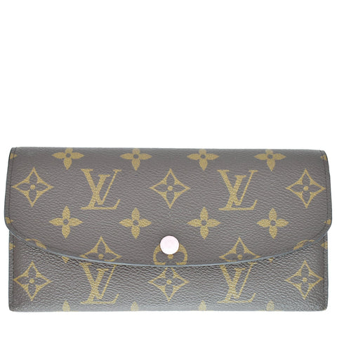 LOUIS VUITTON Emilie Monogram Canvas Wallet Rose Ballerine