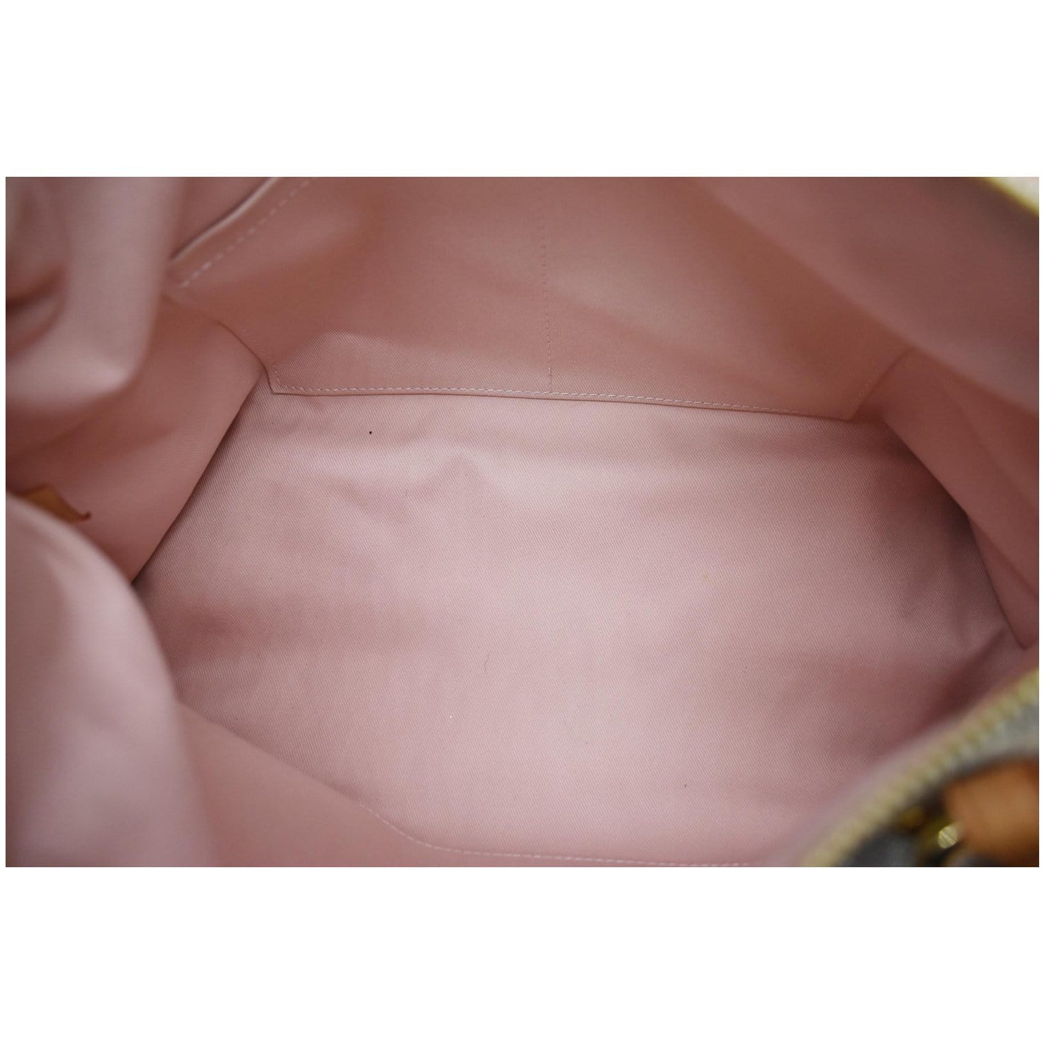 white lv bag pink inside